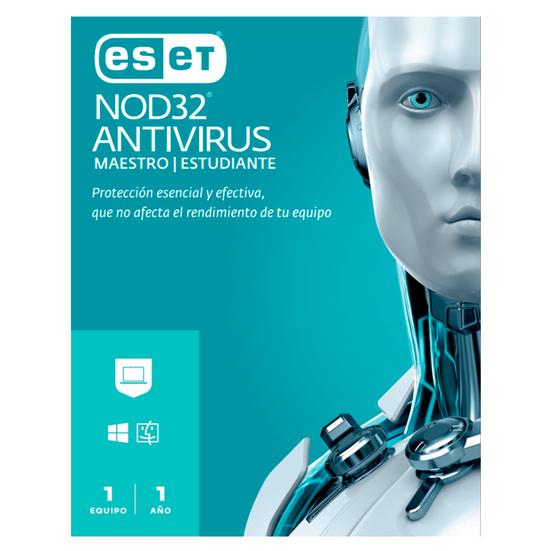 Licencia ESET NOD32 Antivirus 1PC 1Año Maestro Estudiante