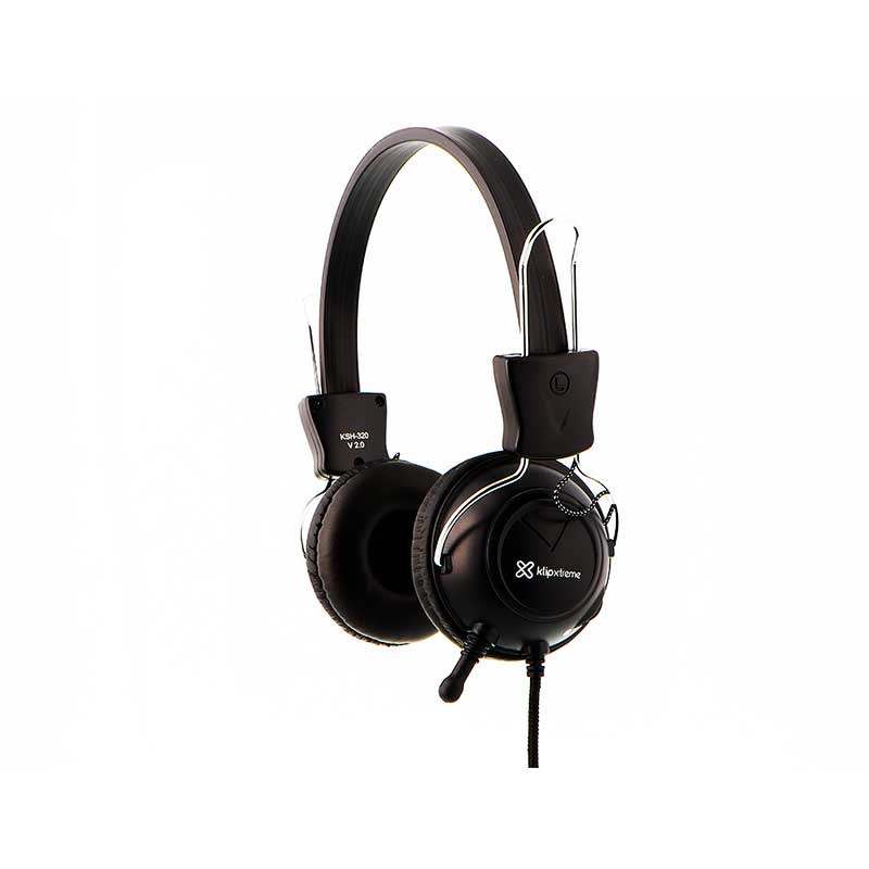 Audifonos Klip Xtreme 3.5mm tipo Headset con Micrófono Negro