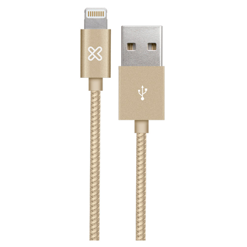 Cable USB a Lightning Klip Xtreme MFI 0.5m Dorado