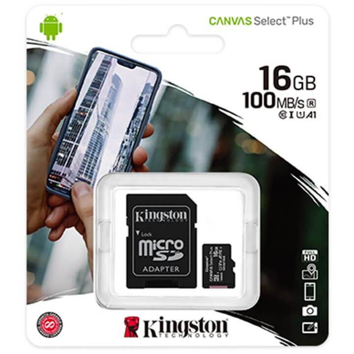 Memoria Micro SD Kingston 16GB Select Pls 100 MB/s