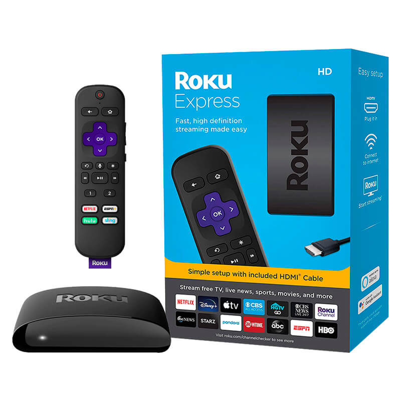 Dispositivo Roku Express para Streaming y Video 1080p HDMI Wi-Fi