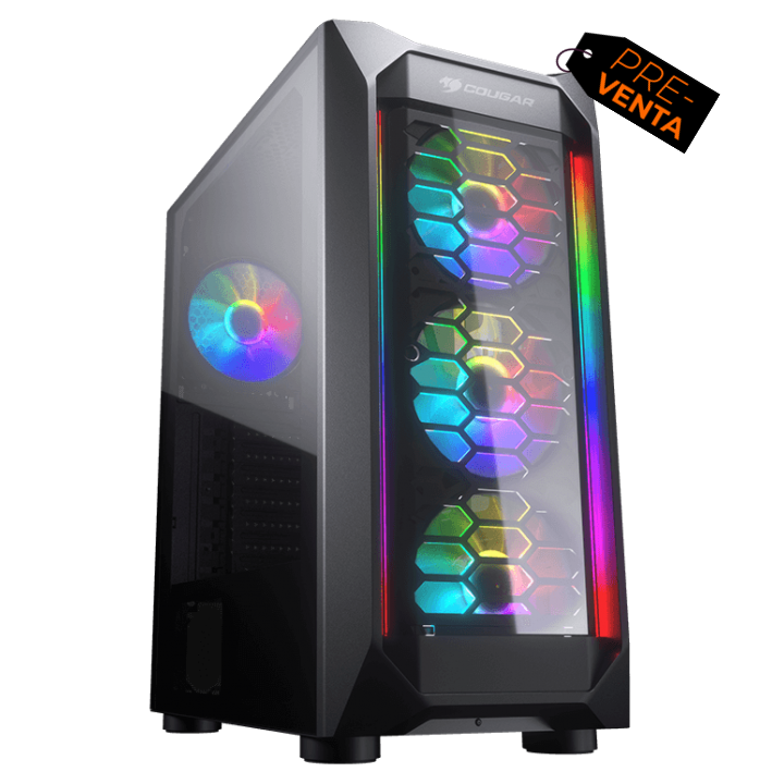 Case Gaming Cougar MX410-G RGB Media Torre Vidrio Templado ATX (Sin Fuente)