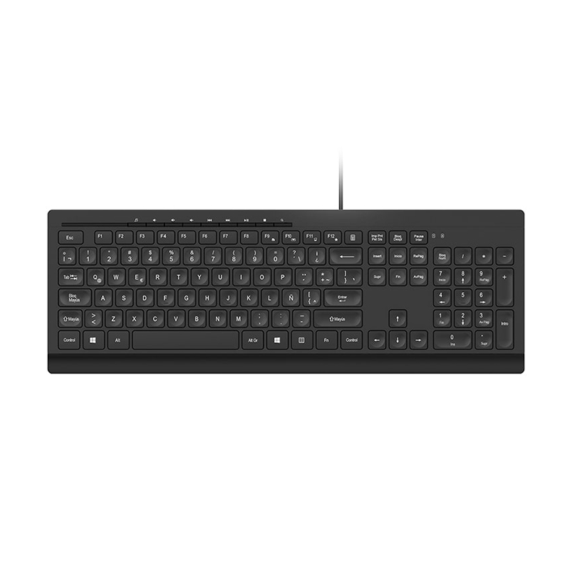 Teclado Alámbrico Klip Xtreme Compass USB Negro Español