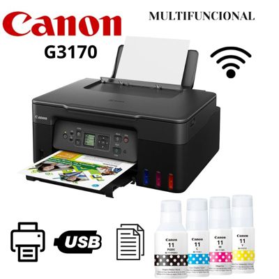 Impresora Canon Inyección Multifuncional PIXMA G3170 Wi-Fi