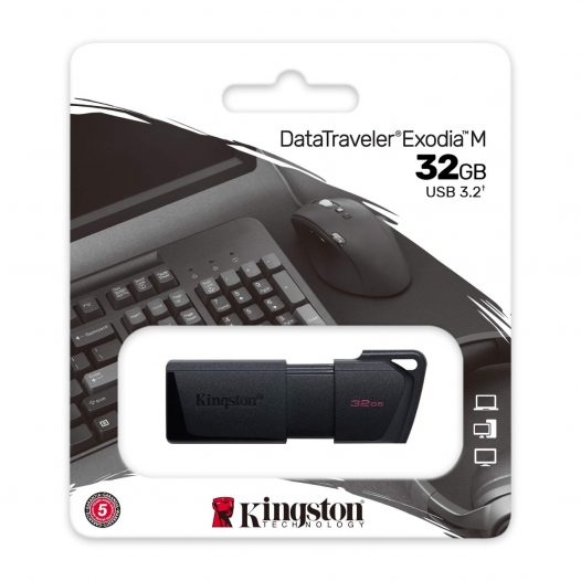 Memoria USB Kingston 32GB DataTraveler Exodia M Negro