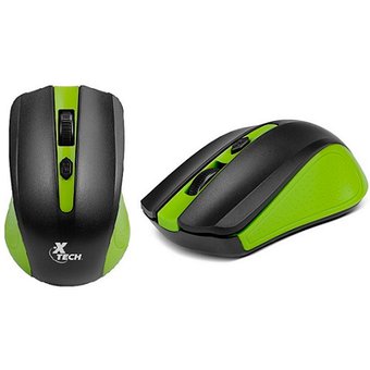 Mouse Óptico Inalámbrico De 4 Botones, 2.4Ghz, 1600dpi, Color Verde, Galos Xtech