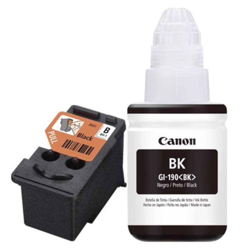 Combo de Cabezal Canon Serie G Negro BH-1 y Tinta Canon GI-190 Negro G1110,G2110,G3110,G4110