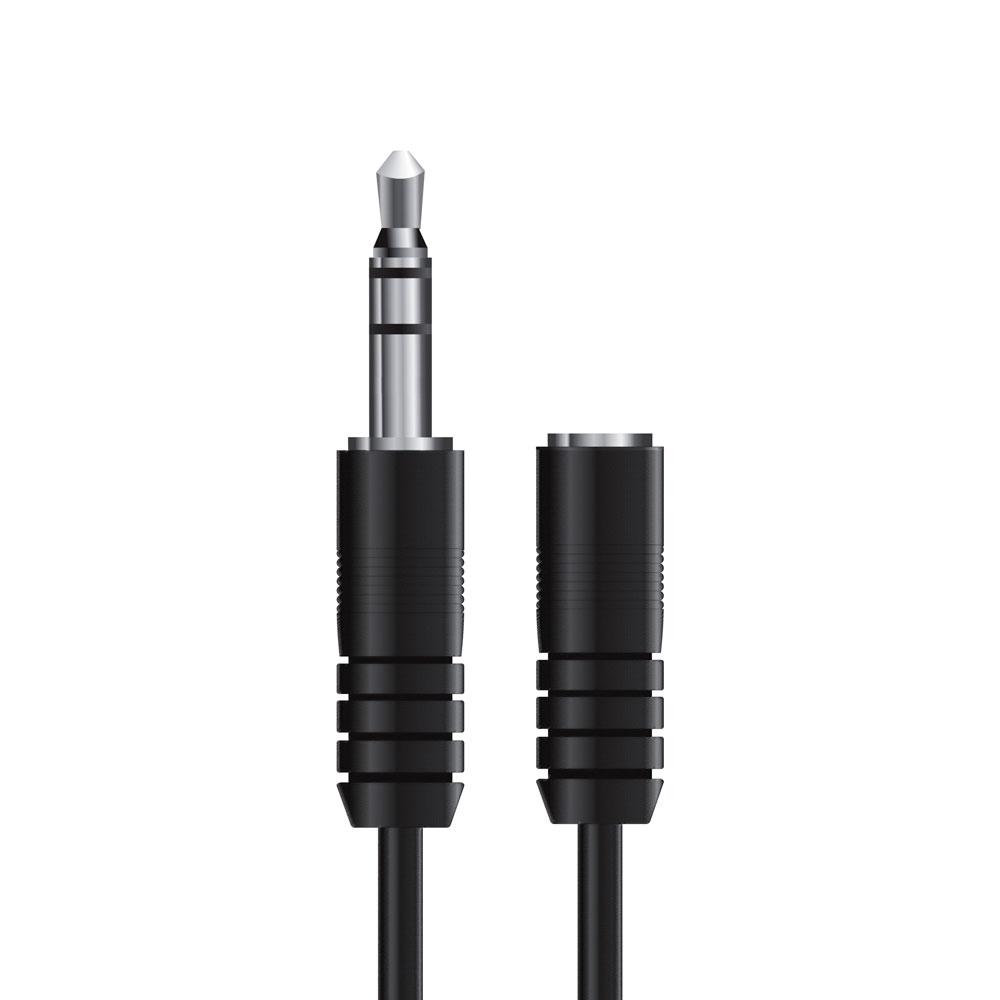 Adaptador 3.5mm Argom ARG-CB-0038 1.5 Metros Macho a Hembra Negro