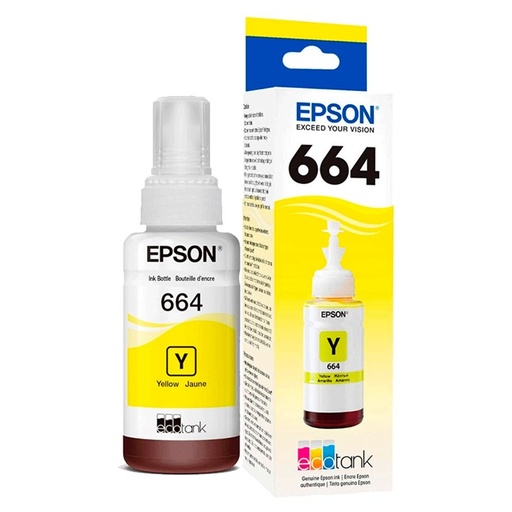 Botella de Tinta Epson T664 Amarillo 70ml