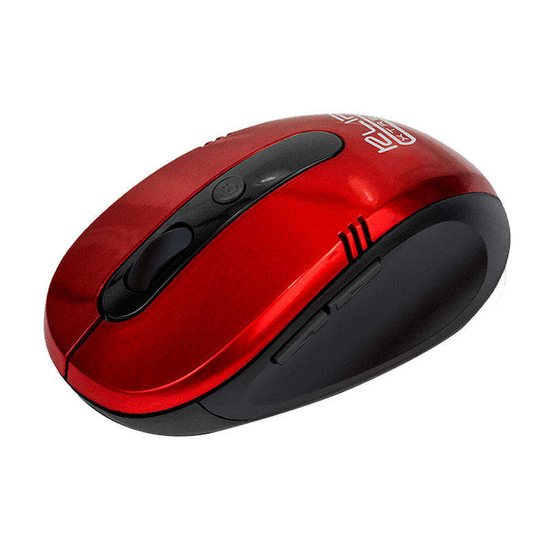 Mouse Inalámbrico Klip Xtreme Vector 3D Óptico 1600DPI Rojo