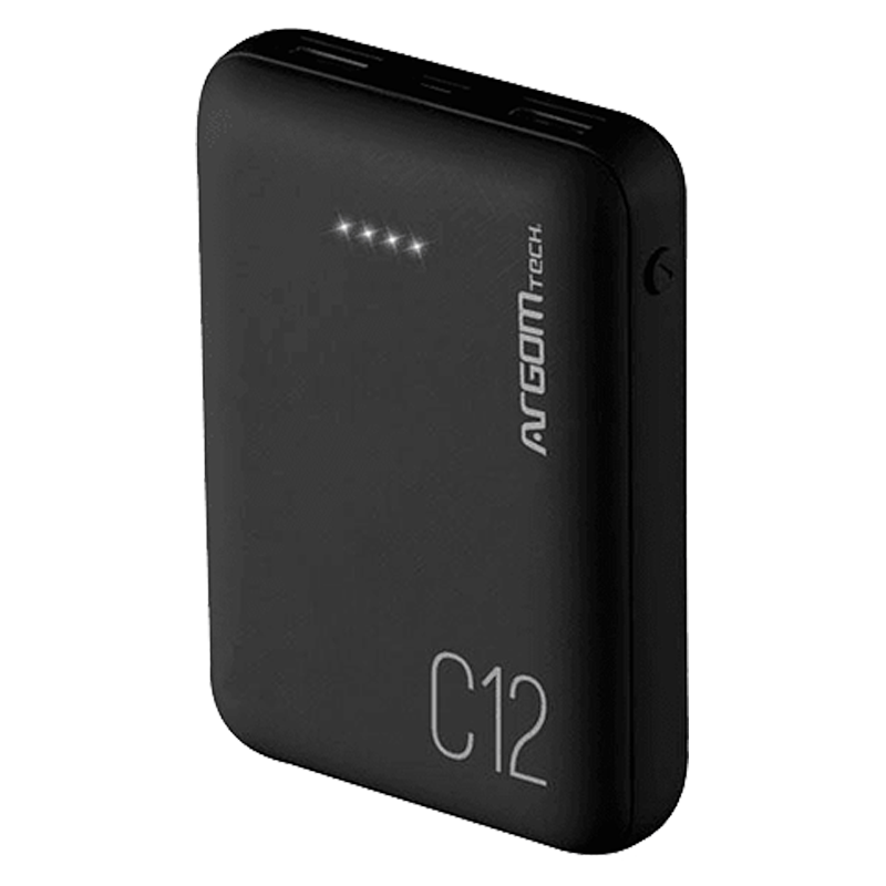 PowerBank Argom C12 12000mAh 2xUSB Negro