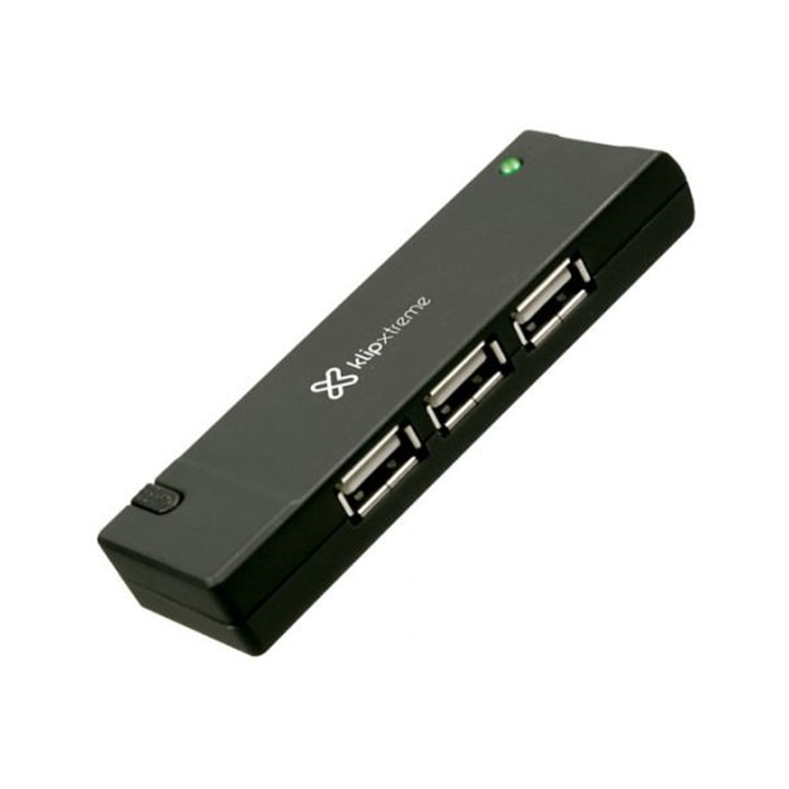 Hub Klip Xtreme 4-Puertos USB 2.0 Negro