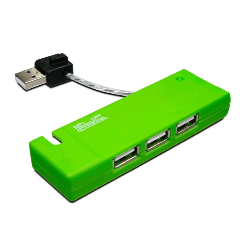 Hub Klip Xtreme de 4 Puertos USB 2.0 Verde