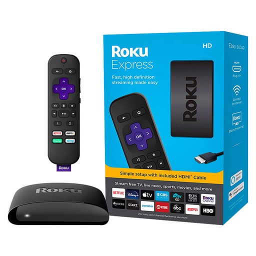 [3930MX] Dispositivo Roku Express para Streaming y Video 1080p HDMI Wi-Fi