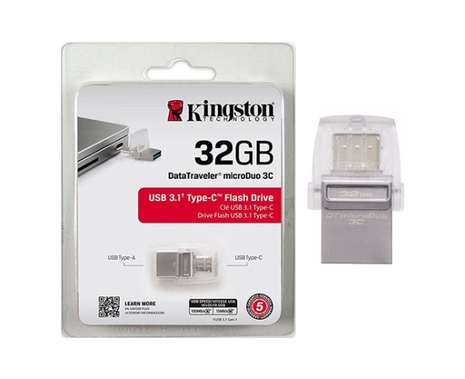 [DTDUO3C/32GB] Memoria USB Kingston 32GB DataTraveler MicroDuo 3C