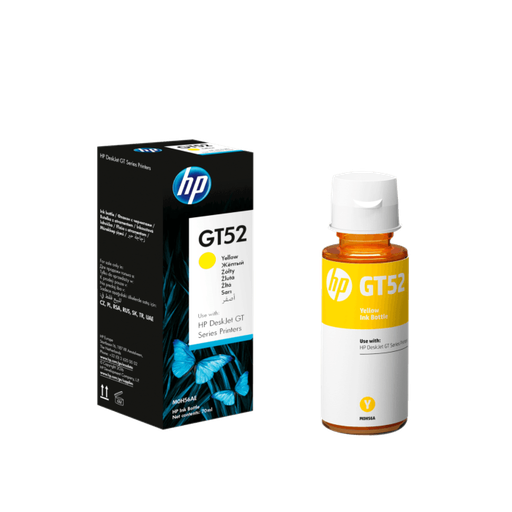 Tinta HP GT52 Color Amarillo Original, Recarga De Tinta, HP