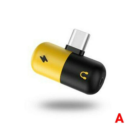 [1CXXIMPO] Conector TypeC to 3.5 mm y Carga 2 en 1   Audio Jack USB-C Line Adapter