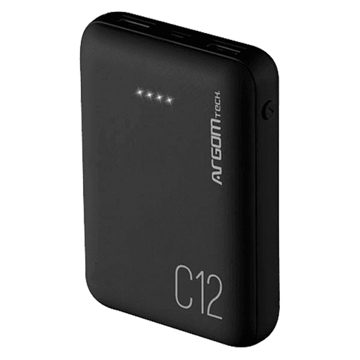 [ARG-PB-1138BK] PowerBank Argom C12 12000mAh 2xUSB Negro